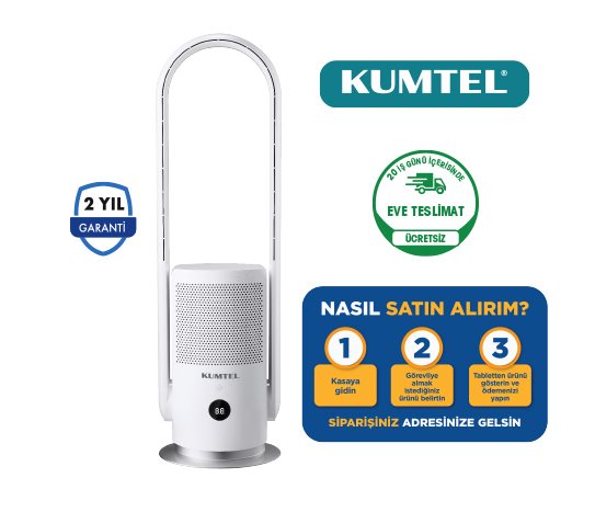 HAVA TEMİZLEYİCİ VE VANTİLATÖR 2İN1