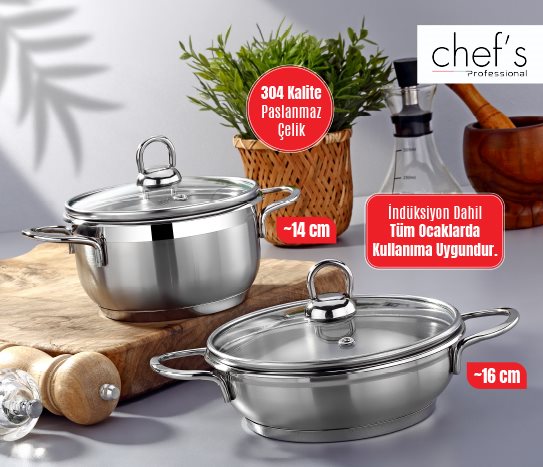 CHEFS PROFESSİONAL TEK FİYAT ÇELİK ÜRÜNLER