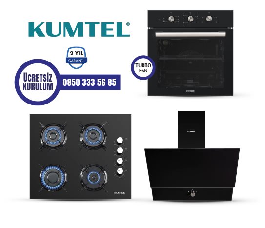 SİYAH TURBO CAM ANKASTRE SET