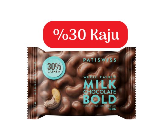 Patiswiss Bold Bütün Kajulu Kare Çikolata