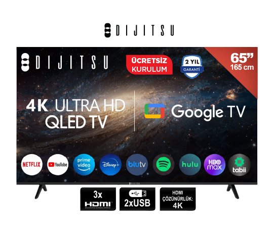 65 İNÇ 4K ULTRA HD QLED GOOGLE TV 65DQ40000