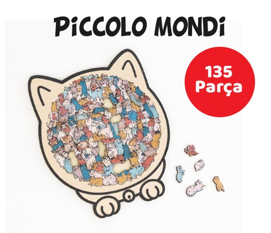 AHŞAP KEDİ PUZZLE BİRLEŞTİRME OYUNU